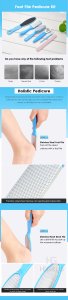MAYTTO Foot File Pedicure Kit Callus Remover Stainless Steel Pedicure Rasp Tools Feet Exfoliating Scrubber Heel Calluses File Scraping Foot Care Foot Scraper Pedicure Planer Tool Set for Dry and Wet Feet 3