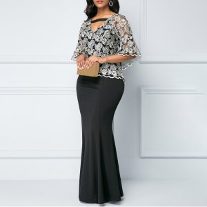 Dress V Neck Ruffles Hip Wrap Dress 4