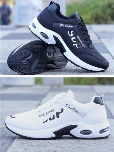 IELGY men's comfortable running breathable air cushion lace-up sneakers 4