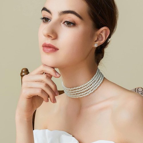 5 Layer Pearl Necklace Vintage French Small Anti-pearl Necklaces for Women New Necklace 2023 Fashion Jewelry collars para major collars