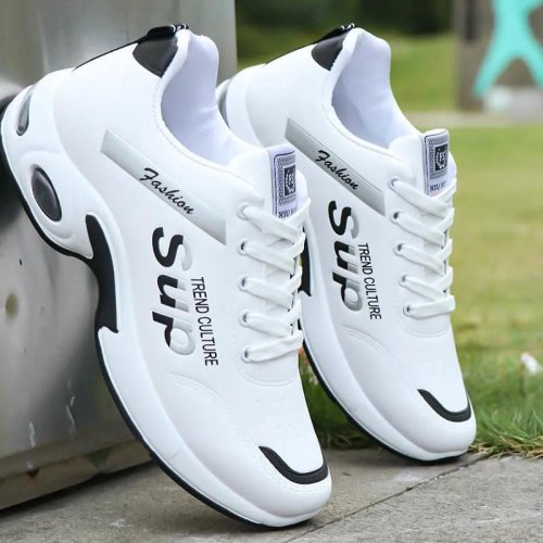IELGY men's comfortable running breathable air cushion lace-up sneakers
