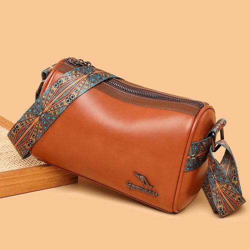 ELEGANT MART Fashionable and casual temperament oil wax leather high-quality women's daily versatile one shoulder crossbody bag