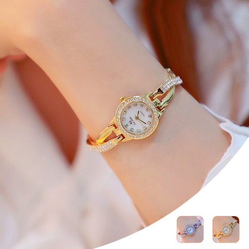 BS Steel Belt Full Diamond Exquisite Ladies Watch Waterproof Watch For Women