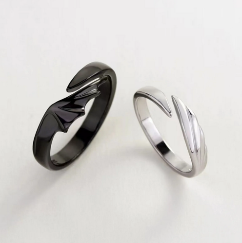 BODHI Stylish Rings Adjustable Angel Devil Couple Rings Engagement Accessory