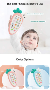 Vocoal Baby Toys Cell Phone Toy Learning Play Toddler Early Education Telephone Silicone Cover