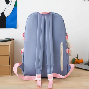 Cross-Border Middle School College Students Bag Female Large Capacity Primary School Student Backpack New Backpack Five-Piece Set Wholesale 9