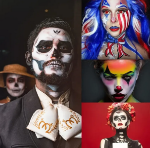 30G Water Solubility Monochromatic Body Paint Black And White Makeup Face Paint Halloween Party Waterproof Makeup Body Painting 3