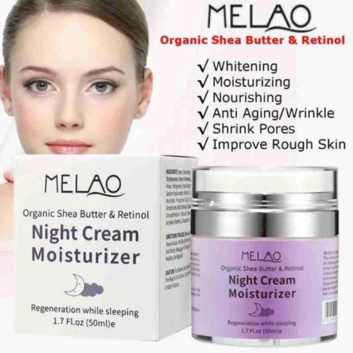 MELAO Organic Shea Butter Retinol Moisturizer Nourishing Night Cream 50ml
