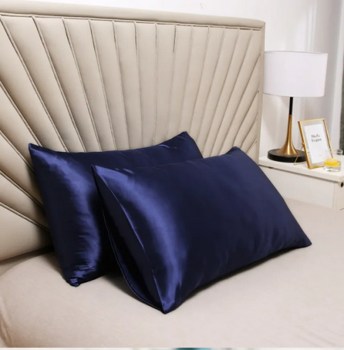 2-piece Pure Emulation Silk Satin Pillowcase Comfortable Pillow Cover Pillowcase For Bed Throw Single Pillow Covers
