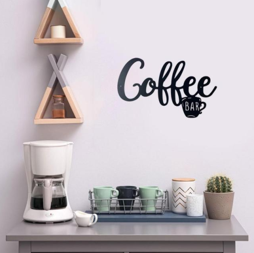 Coffee Signs For Coffee Bar 3d Metal Hanging Sign Coffee Station Cutout Letter Sign Beautiful Wall Art For Kitchen Coffee
