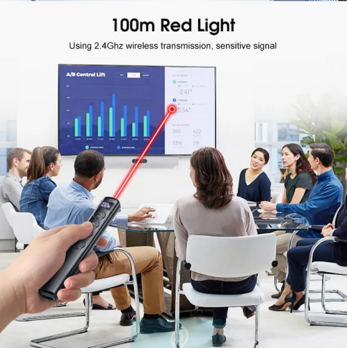 Doomhot Wireless Presenter Wireless Presenter Remote Control USB Laser Pointer Presentation Remote Turning Pen Laser Pointer Pen USB RF Presenter