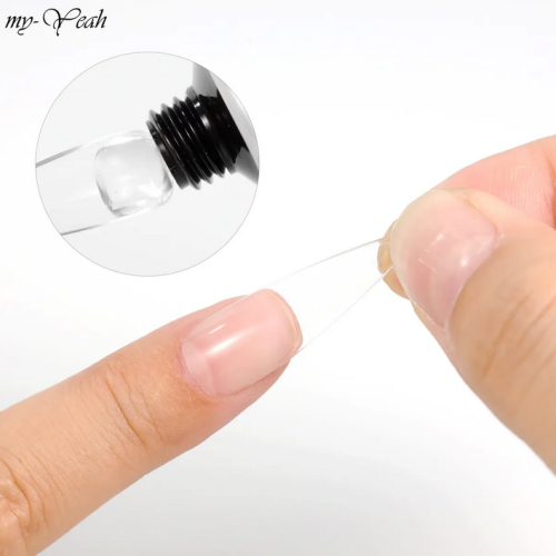 Myyeah 30g Solid Non Stick Nail UV Builder Gel for Fake Tips Extension Adhesive Clear Glue Acrylic Fast Drying Nail Art Tools