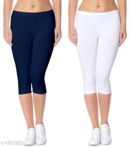  Myra Stylish Versatile Cotton Lycra Solid Women's Capris Combo Vol 3 3