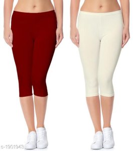  Myra Stylish Versatile Cotton Lycra Solid Women's Capris Combo Vol 3 5