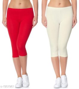  Myra Stylish Versatile Cotton Lycra Solid Women's Capris Combo Vol 3 6