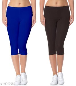  Myra Stylish Versatile Cotton Lycra Solid Women's Capris Combo Vol 3 12