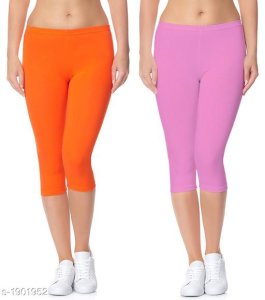  Myra Stylish Versatile Cotton Lycra Solid Women's Capris Combo Vol 3 13
