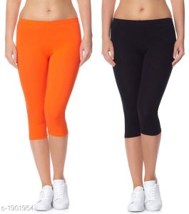 Myra Stylish Versatile Cotton Lycra Solid Women's Capris Combo Vol 3 15