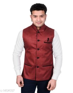 Men's Elegant Cotton Blended Jute Waist Coats
