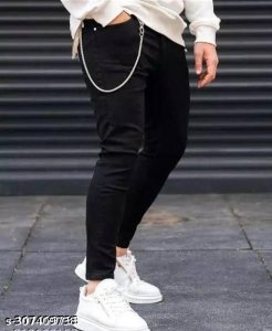 Men Denim Slim Fit Stretchable Black Jeans
