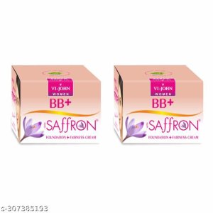 VI-JOHN WOMEN Saffron BB+ Fairness Cream for Women Pack Of 2 (100 g) 3