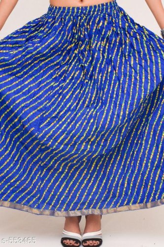 Ladies Rayon Jaipuri Printed Long Skirts Vol 1