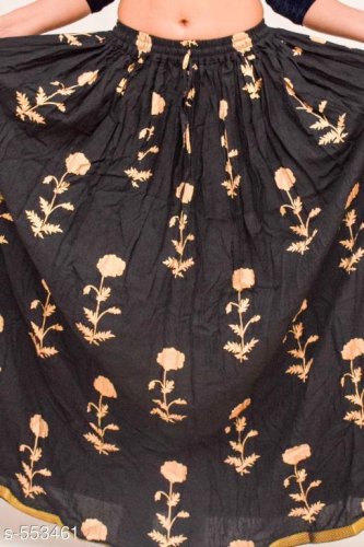 Ladies Rayon Jaipuri Printed Long Skirts Vol 1