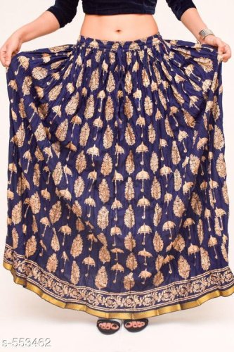 Ladies Rayon Jaipuri Printed Long Skirts Vol 1