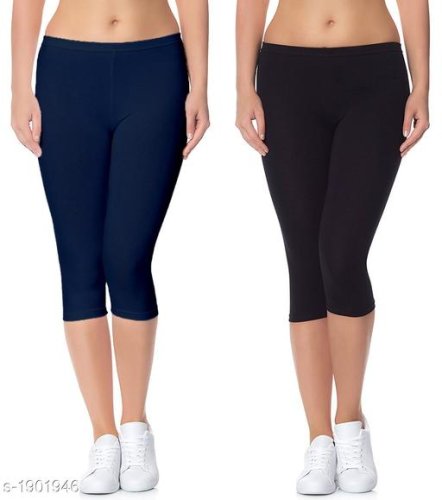  Myra Stylish Versatile Cotton Lycra Solid Women's Capris Combo Vol 3