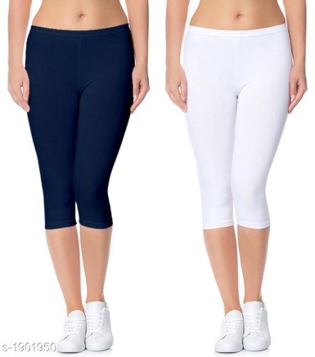  Myra Stylish Versatile Cotton Lycra Solid Women's Capris Combo Vol 3