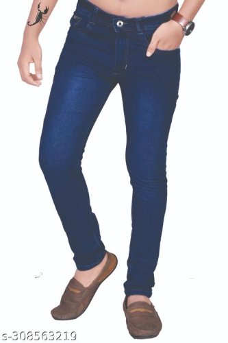 Men Cotton Blend Jeans