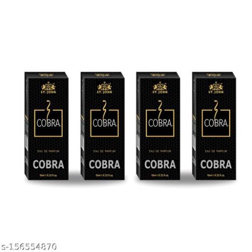 ST.JOHN Perfume Body Spray For Men & Women | COBRA Long Lasting EAU DE PERFUM 10 ml (Pack of 4)