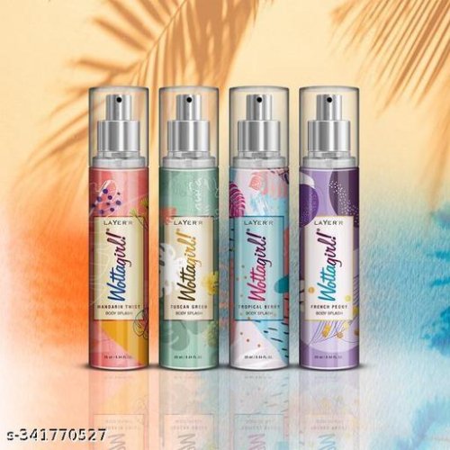 LAYER'R Wottagirl Body Splash Combo  Pack For Women(25 ml Each, Pack Of 4)