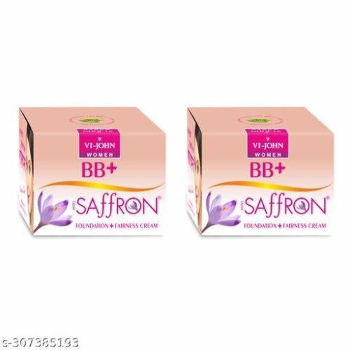 VI-JOHN WOMEN Saffron BB+ Fairness Cream for Women Pack Of 2 (100 g)