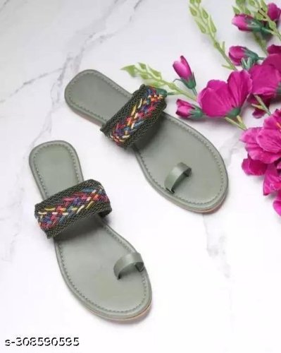  Syntethic Leather,EVA,Canvas Flat Sandals