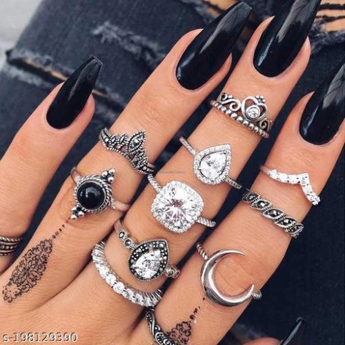 Shimmering Chunky Rings